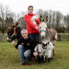 Rob Scott with Andrea Burlingham with some of the animals the centre needs to find homes for because